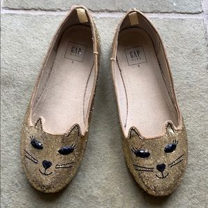 GAP Girls Glitter Gold Ballet Flats